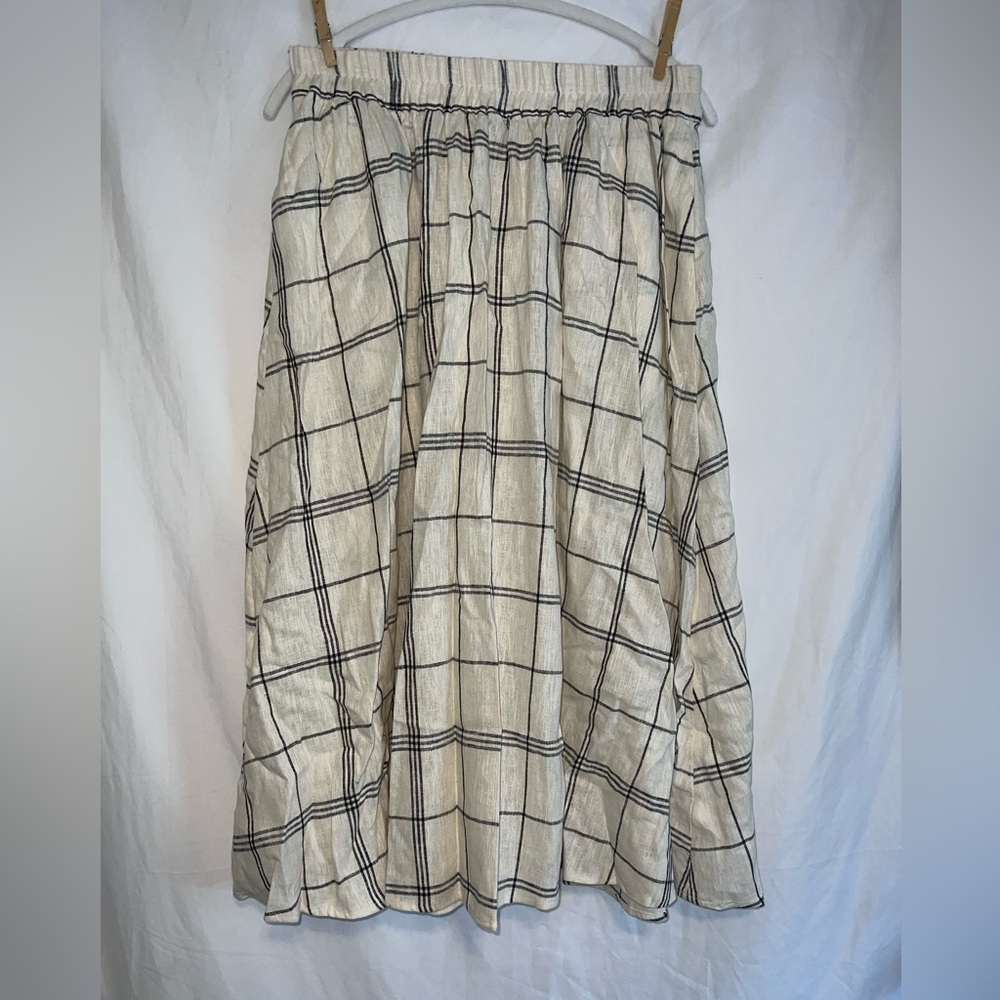 Women’s Smocked Waist Linen Skirt